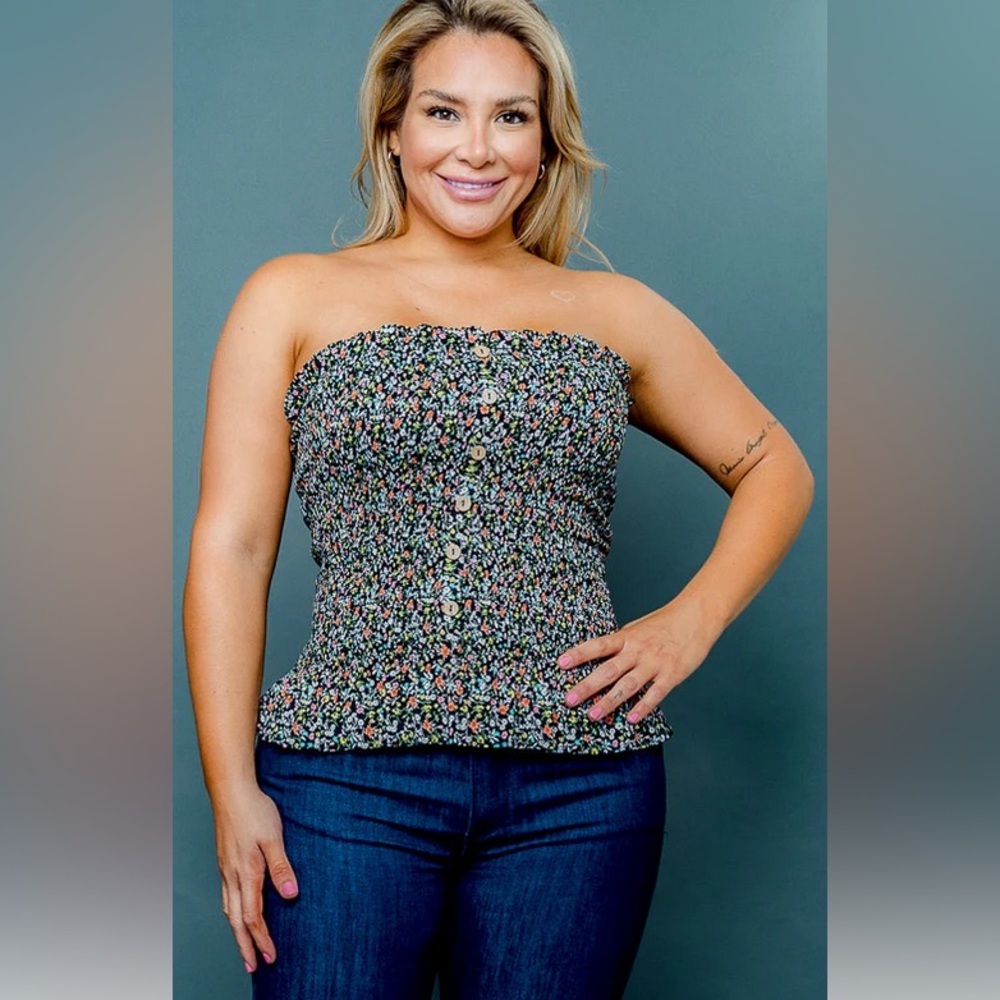 BOUTIQUE - New Floral tube top - Picture 1 of 4